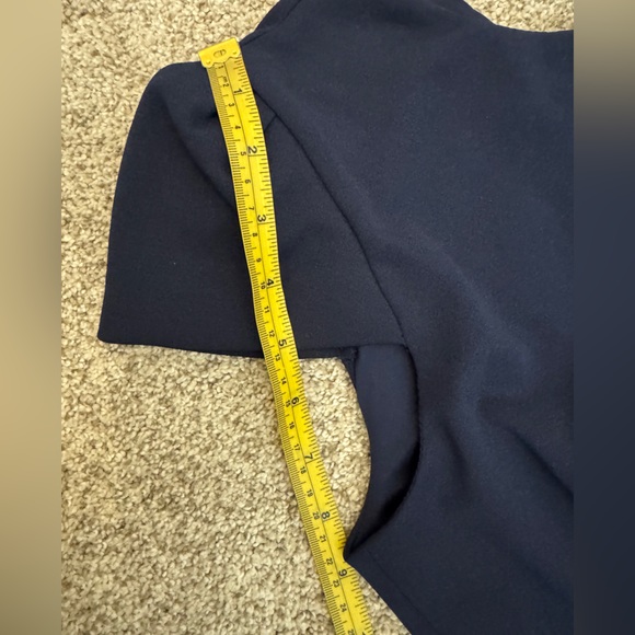 New Betsey Johnson Navy Stretch Ruffle Sheath Pencil Midi Dress Size 6 NWT - Picture 10 of 14